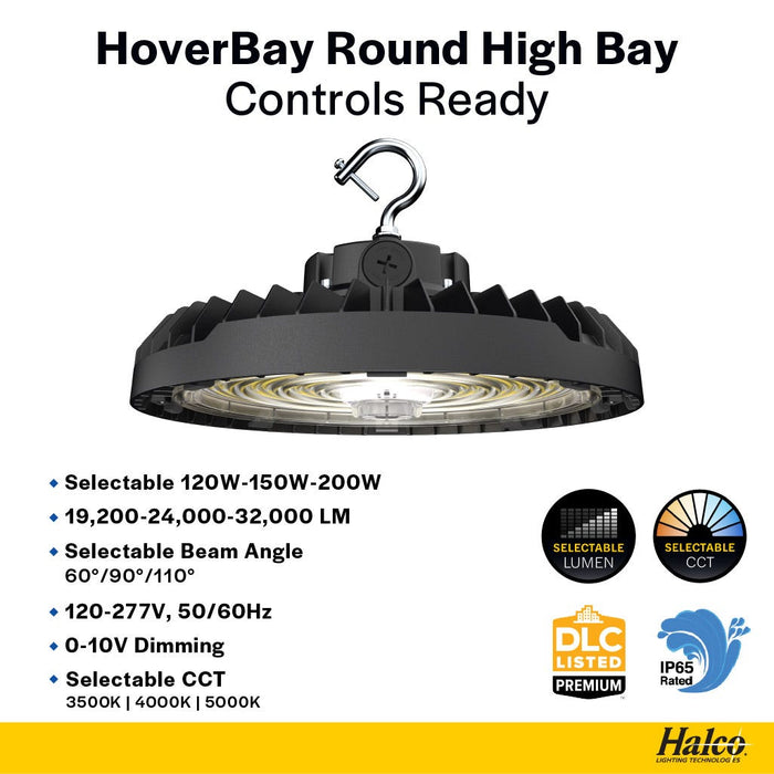 Halco - HRHB-3-LS-CS-U-BL - Hoverbay Lumen & 3-CCT Select 32K LM Adj Beam CNTL-Ready BL product image