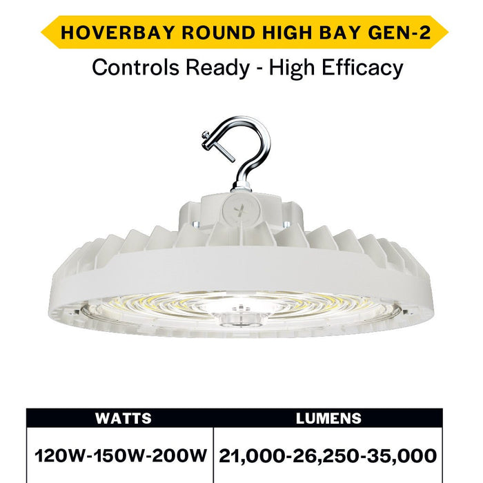 Made to Order Halco - HRHB-3-LS-CS-U-HE-WH - Hoverbay HE HRHB-3 Lumen & 3-CCT Select Adj Beam CNTL-RDY WH Halco Lighting Technologies