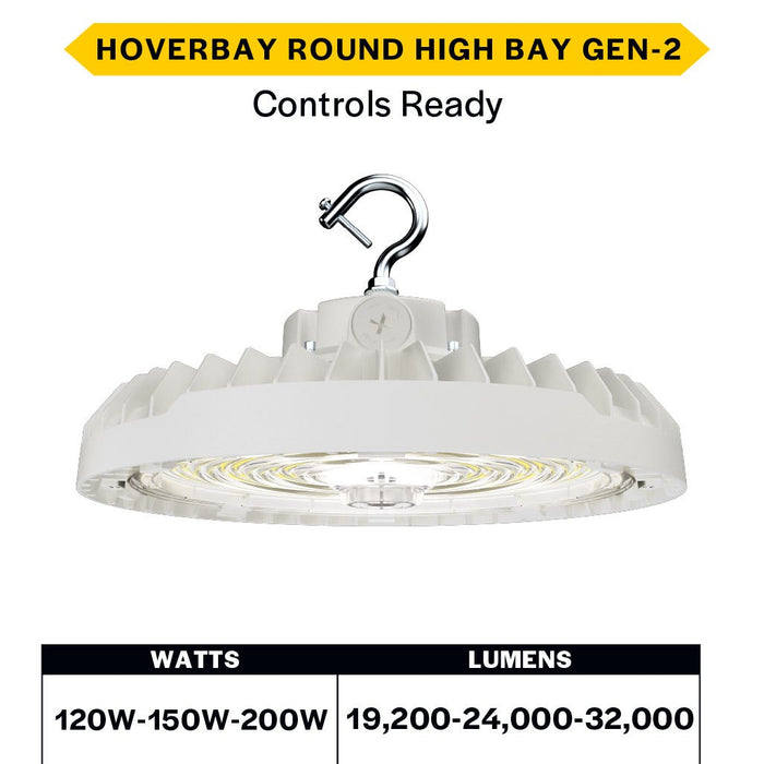 Halco - HRHB-3-LS-CS-U-WH - Hoverbay Lumen & 3-CCT Select 32K LM Adj Beam CNTL-Ready WH product image