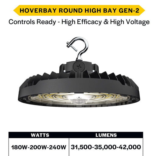 Made to Order Halco - HRHB-4-LS-CS-H-HE-BL - Hoverbay HV-HE HRHB-4 Lum & 3-CCT Select Adj Beam CNTL-RDY BL Halco Lighting Technologies