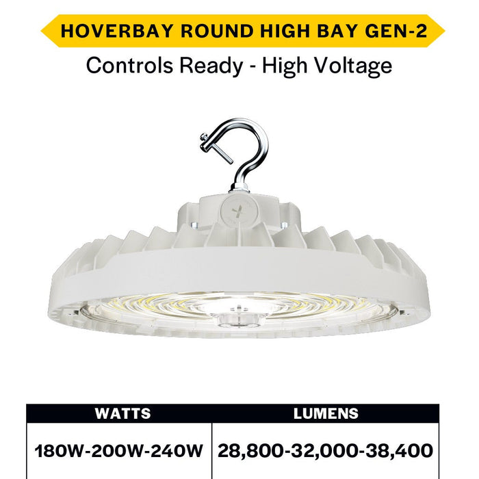 Made to Order Halco - HRHB-4-LS-CS-H-WH - Hoverbay HV HRHB-4 Lumen & 3-CCT Select Adj Beam CNTL-RDY WH Halco Lighting Technologies