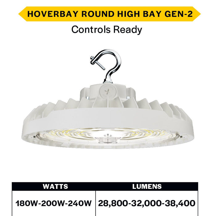 Halco - HRHB-4-LS-CS-U-WH - Hoverbay Lumen & 3-CCT Select 38K LM Adj Beam CNTL-Ready WH product image