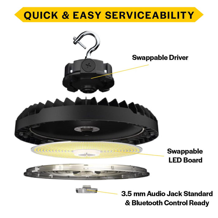 Halco - HRHB-3-LS-CS-U-BL - Hoverbay Lumen & 3-CCT Select 32K LM Adj Beam CNTL-Ready BL product image