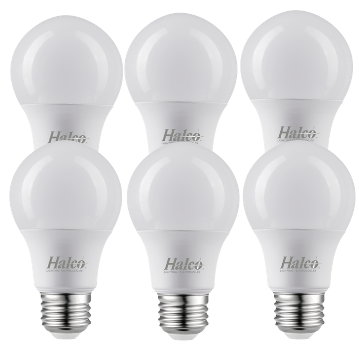 Halco - 9A19-LED5-830-ND-6PK - LED A19 Bulb 9W 3000K 60W-Equiv 800L E26 Non-Dimm 6-Pack product image