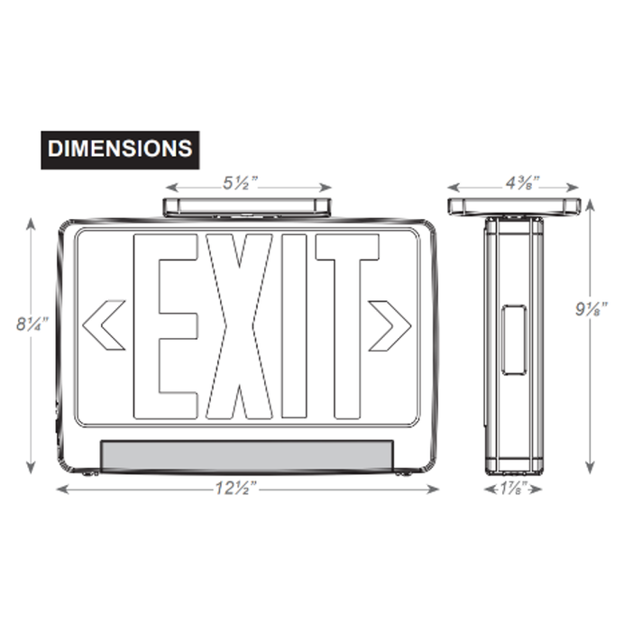 Halco - EMG-LBCU-G-BK-RC - LightBar Exit EM Combo Green Legend Black Housing RC Manual Test product image