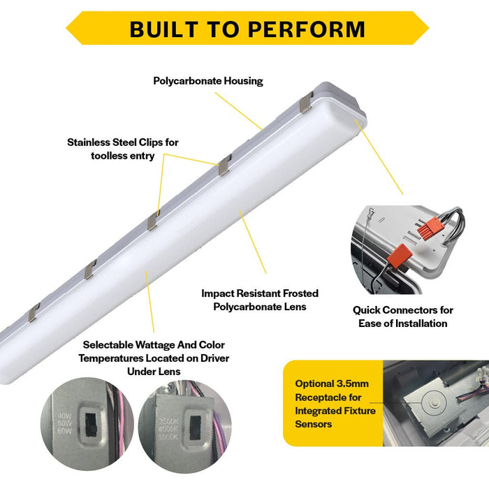Halco - LVPT-4-LS-CS-U - Controls Ready 4FT Selectable Linear Vaportight 5600-8172Lum product image