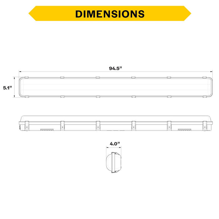 Halco - LVPT-8-LS-CS-U - Controls Ready 8FT Selectable Linear Vaportight 8340-12195LM product image