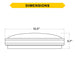 Halco - FM-DFR14-CS-BK-120V - Modern Dbl Black/White Slim Flush Mount 14" CCT Select Dim product image