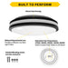 Halco - FM-DFR14-CS-BK-120V - Modern Dbl Black/White Slim Flush Mount 14" CCT Select Dim product image