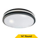 Halco - FM-DFR14-CS-BK-120V - Modern Dbl Black/White Slim Flush Mount 14" CCT Select Dim product image