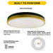 Halco - FM-FR13-CS-BG-120V - Modern 2-Tone Black/Gold Slim Flush Mount 13" CCT Select Dim product image