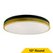 Halco - FM-FR13-CS-BG-120V - Modern 2-Tone Black/Gold Slim Flush Mount 13" CCT Select Dim product image