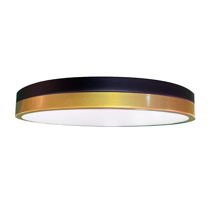 Halco - FM-FR13-CS-BG-120V - Modern 2-Tone Black/Gold Slim Flush Mount 13" CCT Select Dim product image