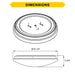 Halco - FM-M11-CS-WH-120V-MW - White Mushrom Flush Mount 11" w/MS CCT Select Triac Dim product image