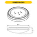 Halco - FM-M13-CS-WH-120V-MW - White Mushrom Flush Mount 13" w/MS CCT Select Triac Dim product image