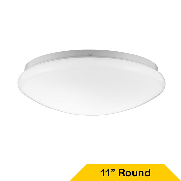 Halco - FM-M11-CS-WH-120V - White Mushrom Flush Mount 11" CCT Select Triac Dim product image