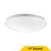 Halco - FM-M11-CS-WH-120V - White Mushrom Flush Mount 11" CCT Select Triac Dim product image