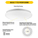 Halco - FM-M13-CS-WH-120V - White Mushrom Flush Mount 13" CCT Select Triac Dim product image