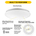 Halco - FM-M13-CS-WH-120V-MW - White Mushrom Flush Mount 13" w/MS CCT Select Triac Dim product image