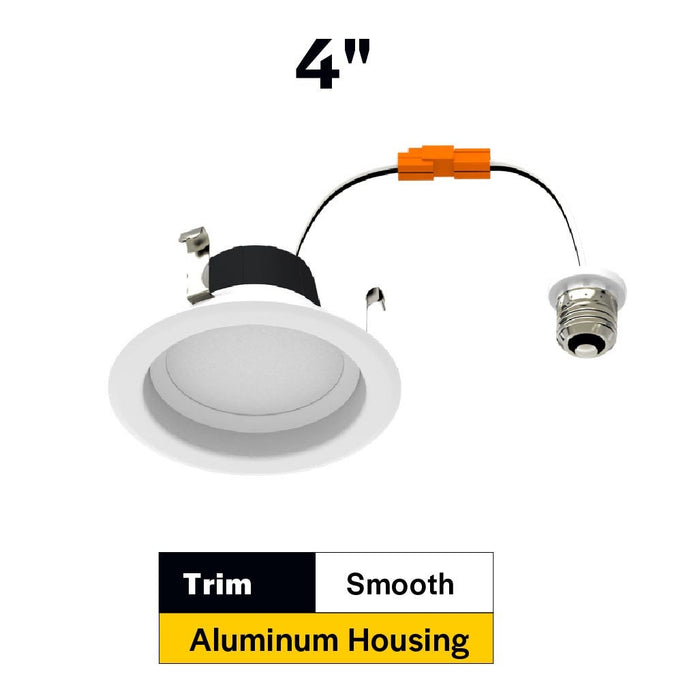 Halco - RDL4-8-CS-ST - LED Retrofit Downlight 4in 8W CCT Select Dimm Smooth Trim product image