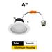 Halco - RDL4-8-CS-ST - LED Retrofit Downlight 4in 8W CCT Select Dimm Smooth Trim product image