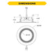 Halco - RDLC-4-CS-BT-120V - Resi Retrofit Downlight 4" 700lm Baffle 27-50K Triac Dim 7.5W product image