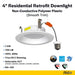 Halco - RDLC-4-CS-ST-120V - Resi Retrofit Downlight 4" 700lm Smooth 27-50K Triac Dim 7.5W product image