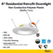 Halco - RDLC-6-CS-BT-120V - Resi Retrofit Downlight 6" 900lm Baffle 27-50K Triac Dim 10W product image