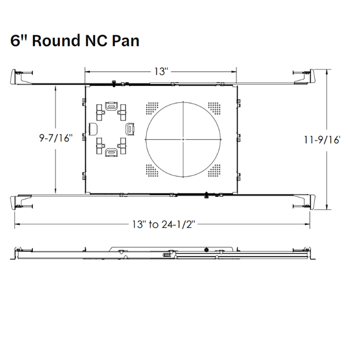 Halco - SDL-KIT-6IN-PAN-DRIVER - 6in Slim Downlight Rough-in Kit with Adj Pan & Driver 11W product image