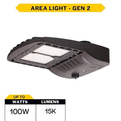 Sektor Area Lights Halco - SAL2-1-LS-CS-T35X-U-BZ - Area Light G2 100W CCT & Lumen Select BZ 3-Pin & Z10 T3/T5 Halco Lighting Technologies
