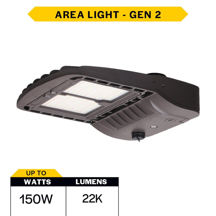 Sektor Area Lights Halco - SAL2-2-LS-CS-T35X-U-BZ - Area Light G2 150W CCT & Lumen Select BZ 3-Pin & Z10 T3/T5 Halco Lighting Technologies