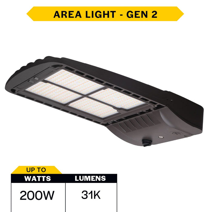 Sektor Area Lights Halco - SAL2-3-LS-CS-T35X-U-BZ - Area Light G2 200W CCT & Lumen Select BZ 3-Pin & Z10 T3/T5 Halco Lighting Technologies