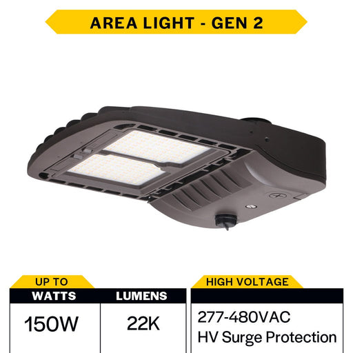 Made To Order Halco - SAL2-2-LS-CS-T35X-H-BZ - Area Light G2 HV 150W CCT & Lumen Select BZ 3-Pin & Z10 T3/T5 Halco Lighting Technologies