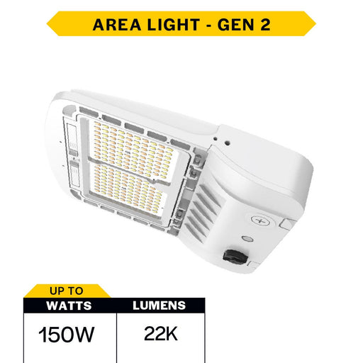 Sektor Area Lights Halco - SAL2-2-LS-CS-T35X-U-WH - Area Light G2 150W CCT & Lumen Select WH 3-Pin & Z10 T3/T5 Halco Lighting Technologies