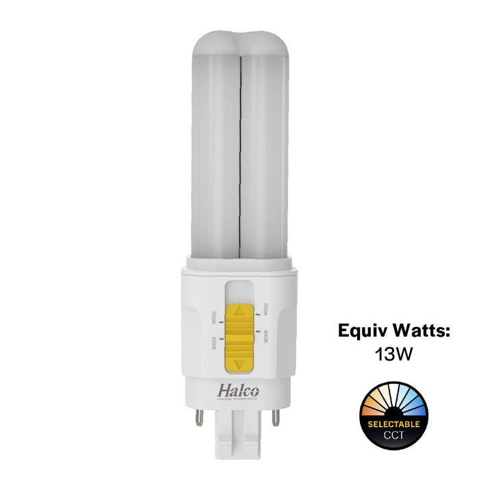 LED CFL Replacement Plug-ins Halco - PLD5O-8CS-HYB-GX23-LED2 - LED 2-Pin Plug-in DBL Tube Omni GX23 CCT Select Hybrid Non-Dim Halco Lighting Technologies
