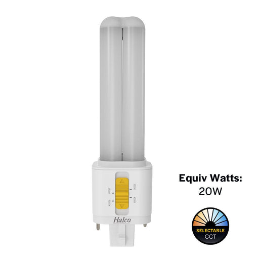 LED CFL Replacement Plug-ins Halco - PLD7O-8CS-HYB-GX32-LED2 - LED 2-Pin Plug-in DBL Tube 7W Omni GX23 4-CCT Hybrid Halco Lighting Technologies