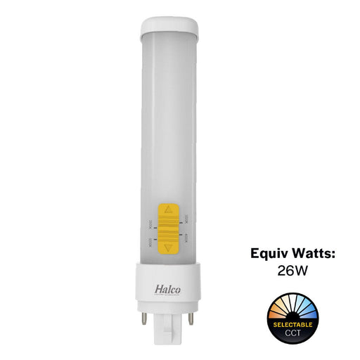 LED CFL Replacement Plug-ins Halco - PLD9H-8CS-DIR-G24Q-LED2-D - LED 4-Pin Plug-in DBL Tube Horz G24Q CCT Select Type A Dim Halco Lighting Technologies