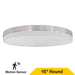 Halco - FM-SD15-CS-BN-120V-MW - Brush Nickel Slim Drum Flush Mount 15" w/MS CCT Select Dim product image