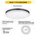 Halco - FM-SD15-CS-BK-120V - Black Trim Slim Drum Flush Mount 15" CCT Select Triac Dim product image