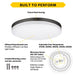 Halco - FM-SD15-CS-BK-120V-MW - Black Trim Slim Drum Flush Mount 15" w/MS CCT Select Dim product image