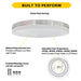 Halco - FM-SD15-CS-BN-120V - Brush Nickel Trim Slim Drum Flush Mount 15" CCT Select Dim product image