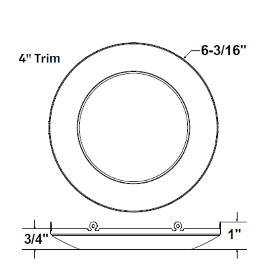 Halco - SMD-4-TRM-BN - Surface Mount Downlight 4in Round Trim Brushed Nickel product image