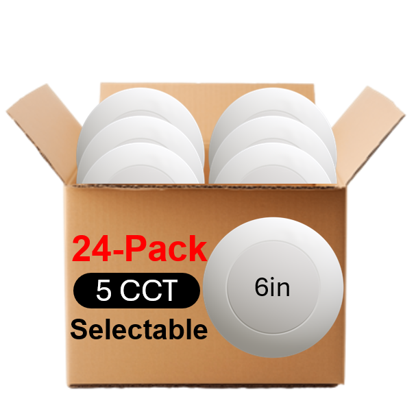 Halco - SMD-6-CS-120V-24PK - Surface Downlight 6in 15W 1230L CCT Sel. 120V Triac 24-Pack product image