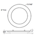 Halco - SMD-6-TRM-BC - Surface Mount Downlight 6in Round Trim Brushed Copper product image
