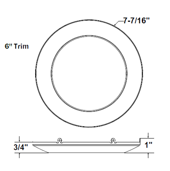 Halco - SMD-6-TRM-DB - Surface Mount Downlight 6in Round Trim Dark Bronze product image