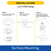 Halco - SMD-8-CS-120V - Surface Downlight 8in 18W 1500L CCT Select 120V Triac Dim product image