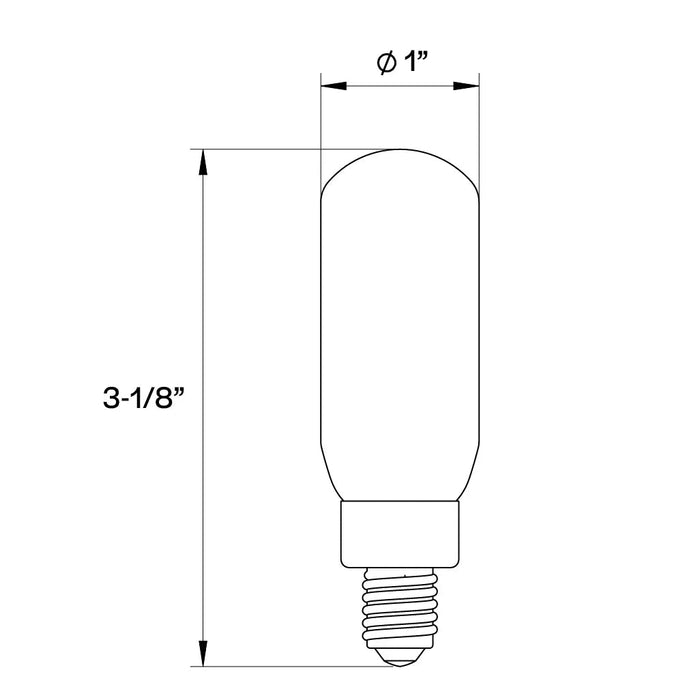 LED Filament Bulbs Halco - 5T8-CL-FLED4-930-E12-D - LED Filament T8 3in E12 3000K 450L 40W-equiv Clear Dim T20 Halco Lighting Technologies