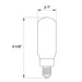 LED Filament Bulbs Halco - 5T8-CL-FLED4-930-E12-D - LED Filament T8 3in E12 3000K 450L 40W-equiv Clear Dim T20 Halco Lighting Technologies