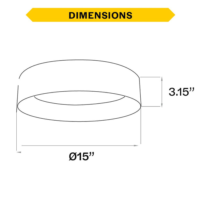 Halco - FM-TR14-CS-BG-120V - Thick Black w/Gold Refecter Flush Mount 14" CCT Select Dim product image