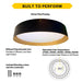 Halco - FM-TR14-CS-BG-120V - Thick Black w/Gold Refecter Flush Mount 14" CCT Select Dim product image